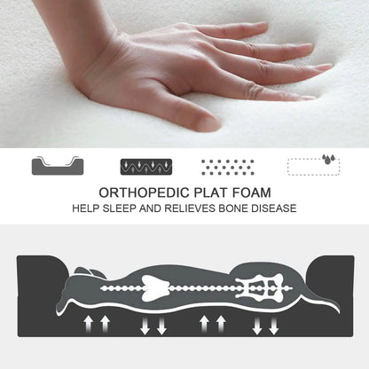 Luxurious Orthopedic Bolster Dog Bed for Large Breeds - Removable & Washable Cover with Non-Skid Foam Base