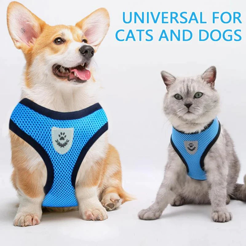 Ultimate Adjustable Pet Harness for Dogs and Cats - Reflective Control Vest with Leash in Multiple Sizes