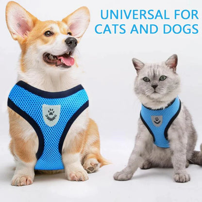Ultimate Adjustable Pet Harness for Dogs and Cats - Reflective Control Vest with Leash in Multiple Sizes