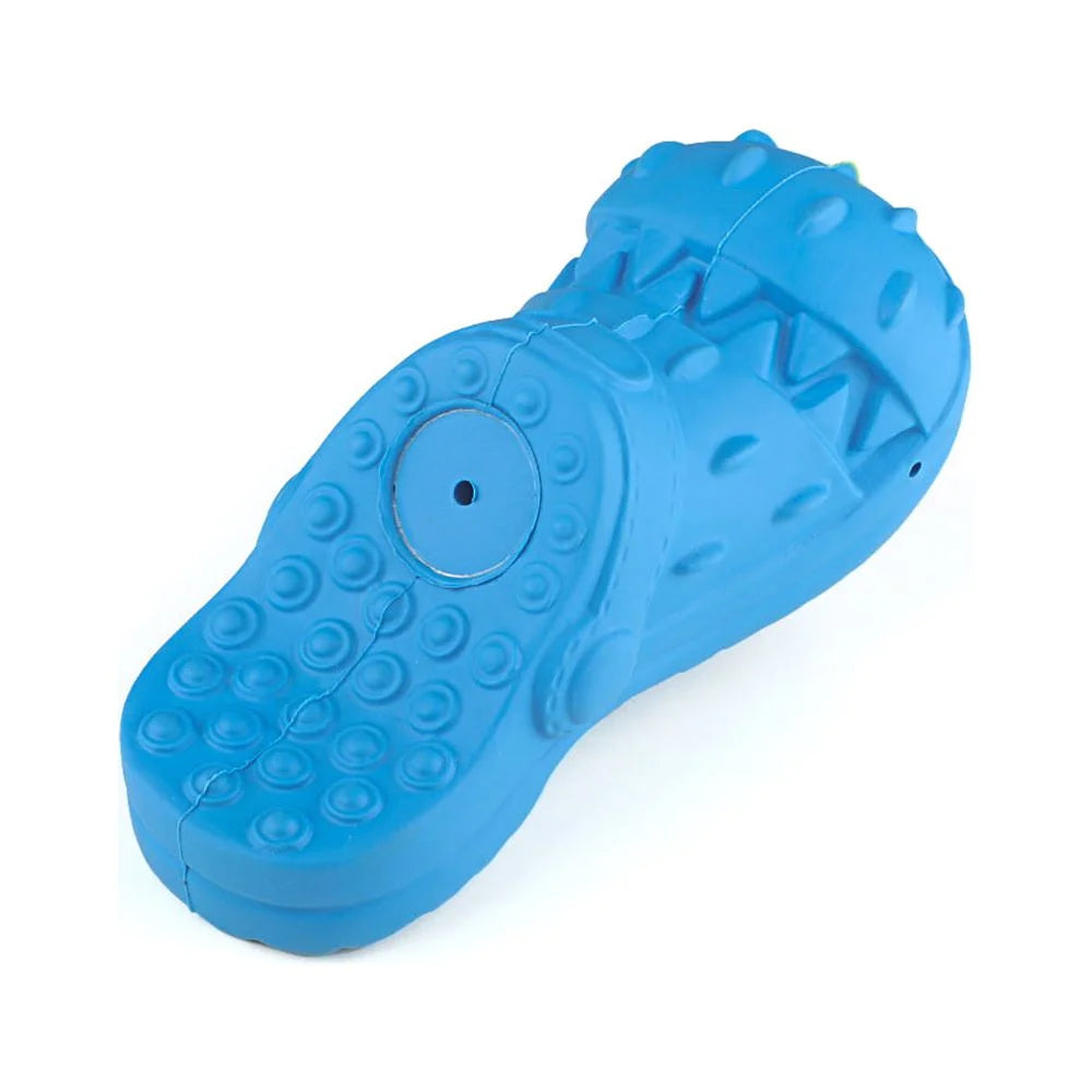 Ultimate Squeaky Chew Toy for Large Dogs - Durable Rubber Shoe Shape for Aggressive Chewers with Beef Flavor