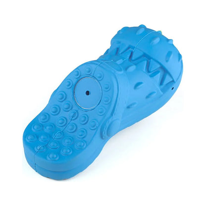Ultimate Squeaky Chew Toy for Large Dogs - Durable Rubber Shoe Shape for Aggressive Chewers with Beef Flavor