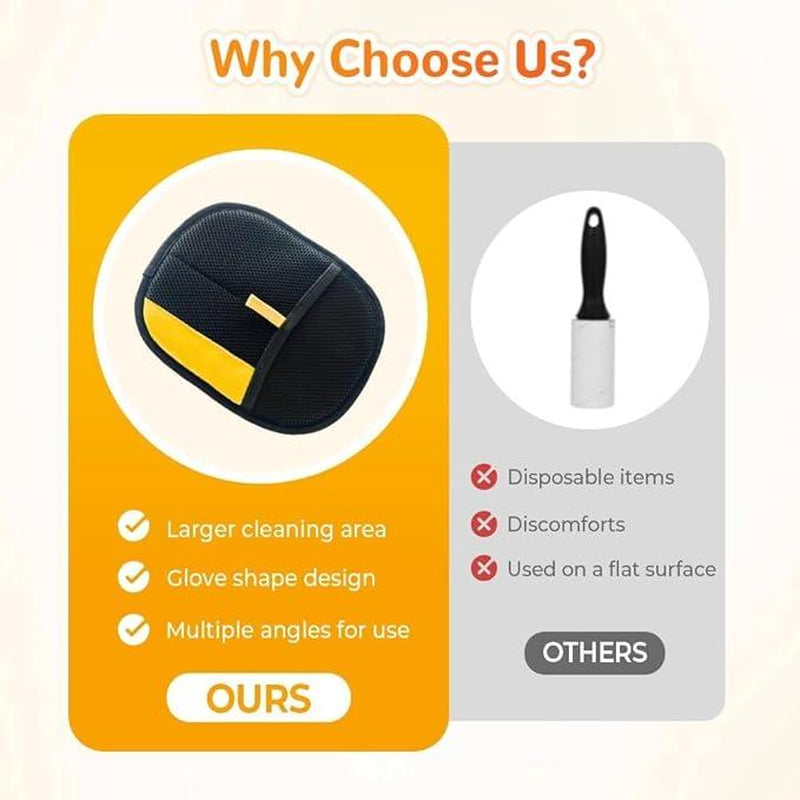 Ultimate Pet Hair Remover Gloves - Effortless Electrostatic Fur Removal for Cats & Dogs - Reusable & Eco-Friendly Grooming Tool - Perfect Valentine's Day Gift!