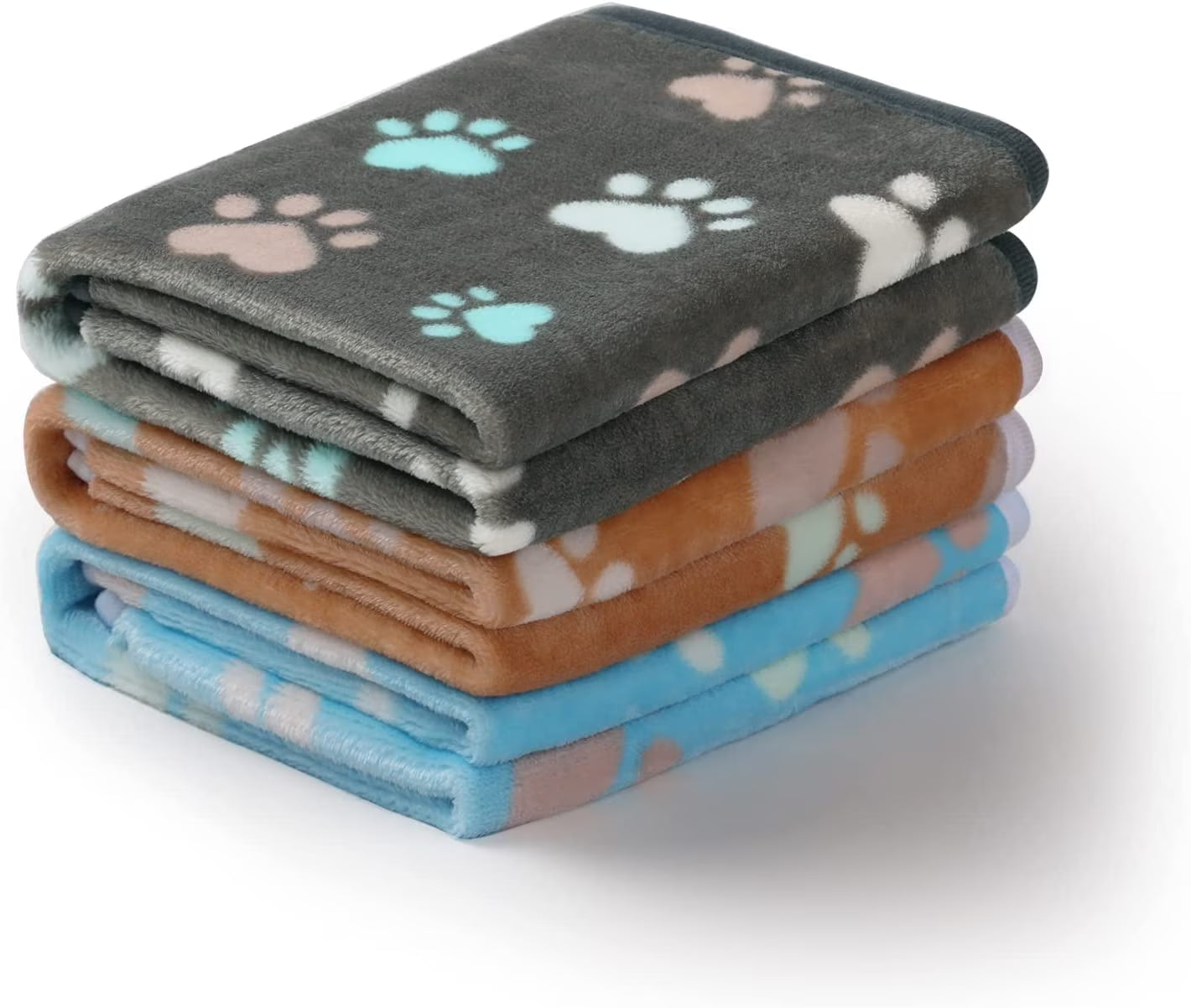 Cozy Up Your Furry Friend with 3 Pack of Super Soft Fluffy Pet Blankets - Premium Fleece Throw for Dogs and Cats, Perfect for Travel and Comfort!