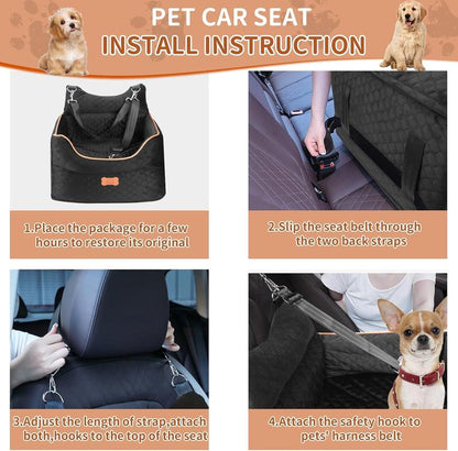 Elevate Your Dog's Travel Experience with Our Memory Foam Booster Seat - Perfect for Small Dogs Up to 25lbs!